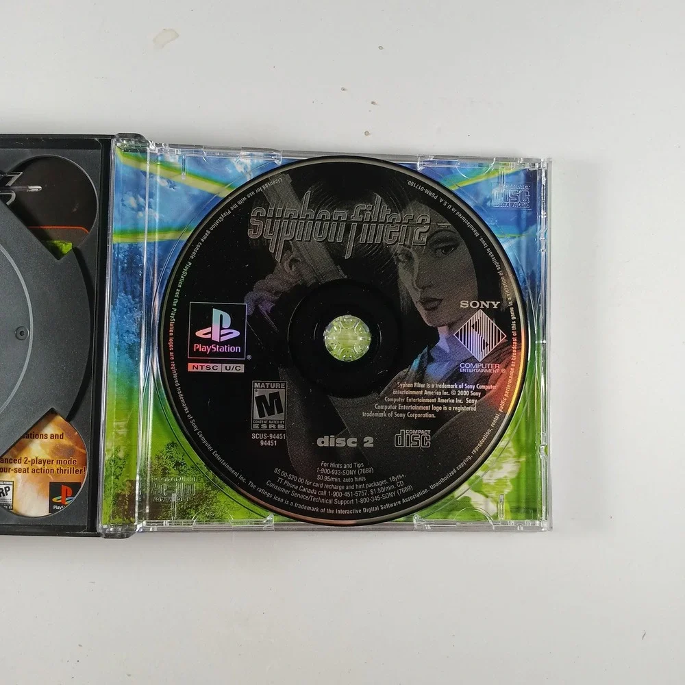Sony Syphon Filter 2 PS1 Playstation Greatest Hits 2-Disc Set SCUS-94451